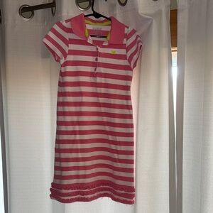 Pink and White Striped Kids Dress